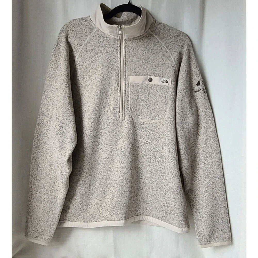 The North Face Men's M Quarter Zip Sweater Fleece Pullover Gray Active Wealth